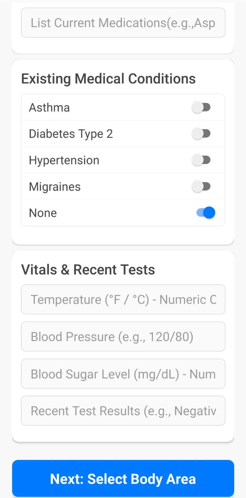 App screenshot